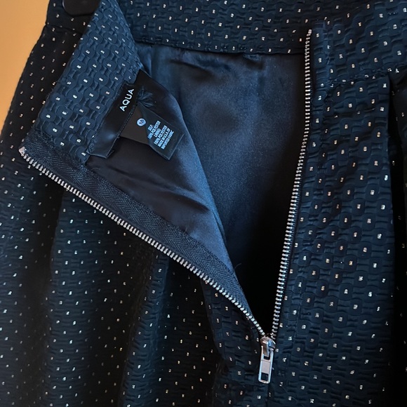 AQUA Black & Gold A-Line Skirt - Picture 5 of 9